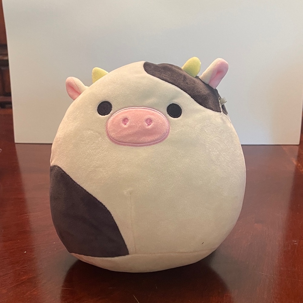 Squishmallows Black and White Cow Stuffed Animal